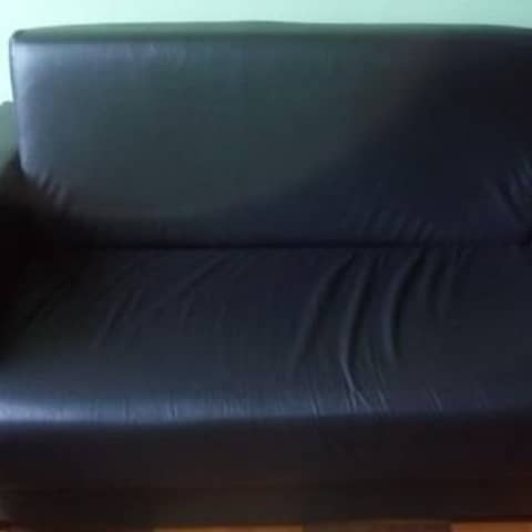 Doação de Sofá-cama preto 2 lugares corino - Doarei